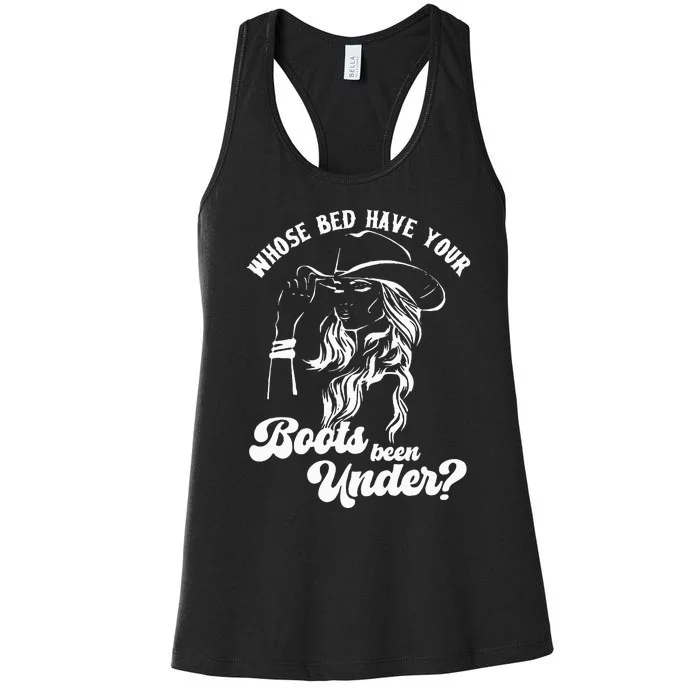 Country Music Inspired Boot Design Women's Racerback Tank