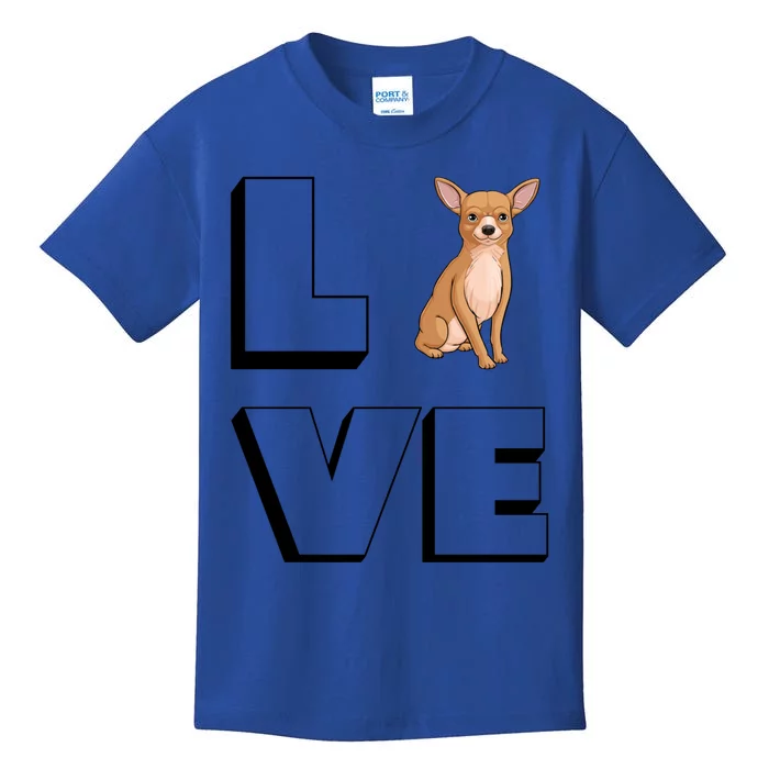 Chihuahua Mama I Love My Chihuahua Love Gift Kids T-Shirt