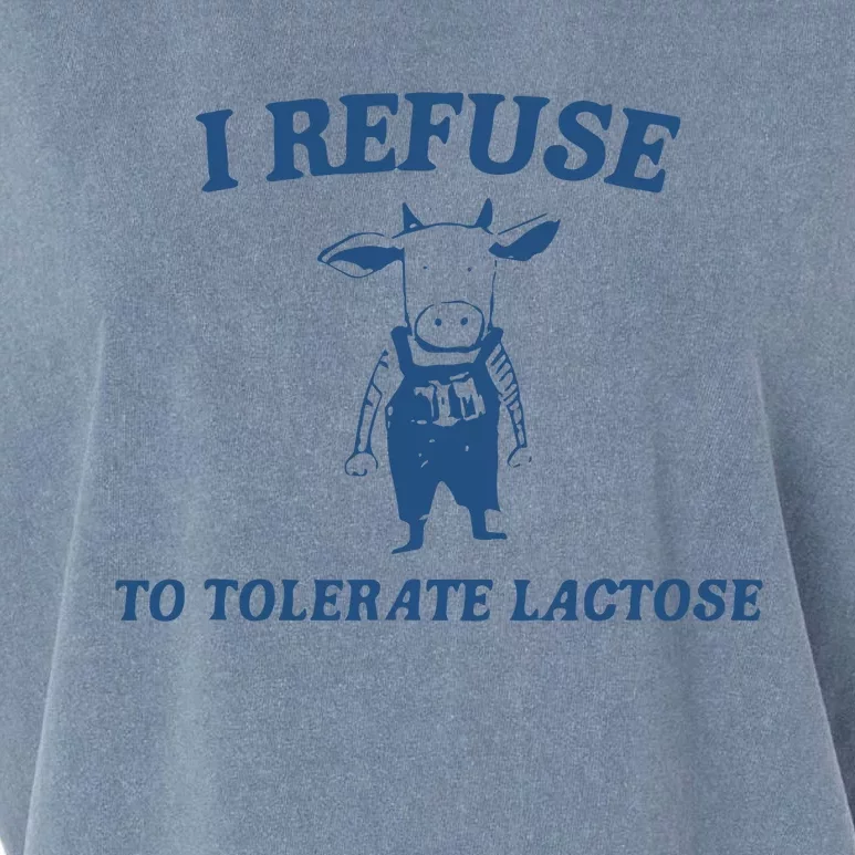 Cow Meme I Refuse To Tolerate Lactose Garment-Dyed Women's Muscle Tee