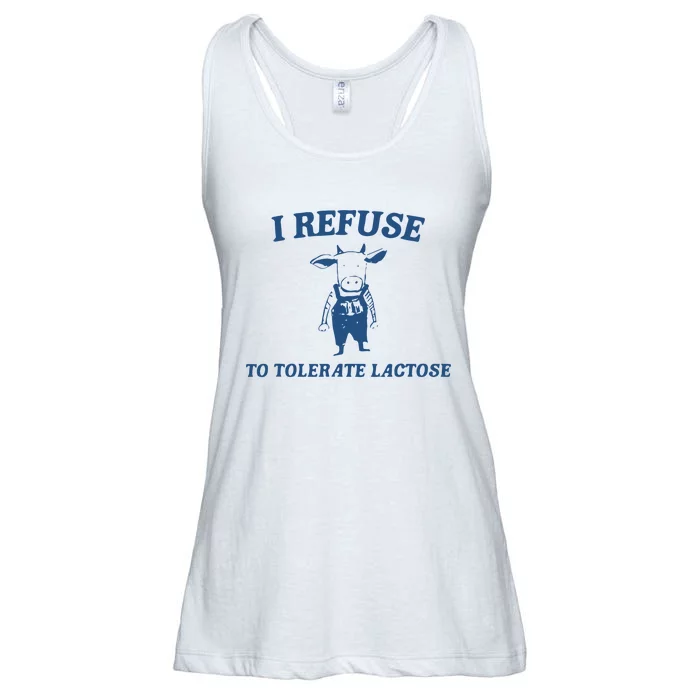 Cow Meme I Refuse To Tolerate Lactose Ladies Essential Flowy Tank