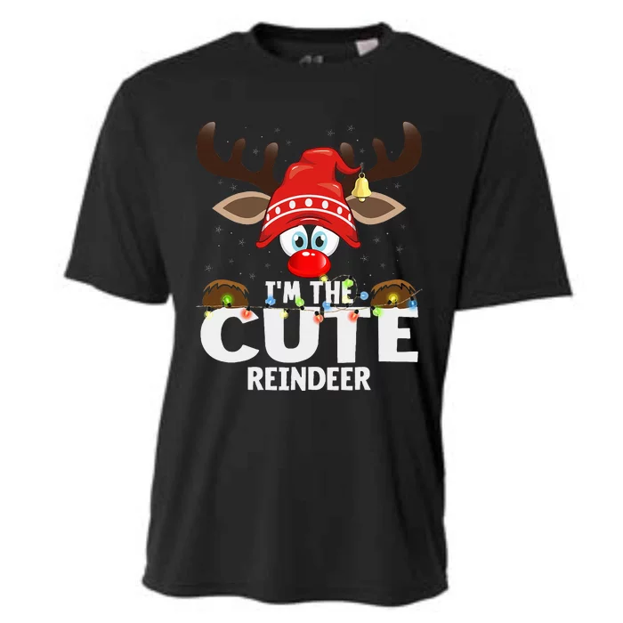 Christmas Matching IM The Cute Reindeer Cooling Performance Crew T-Shirt