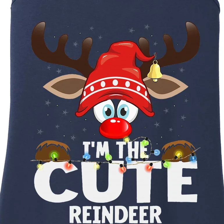 Christmas Matching IM The Cute Reindeer Ladies Essential Tank