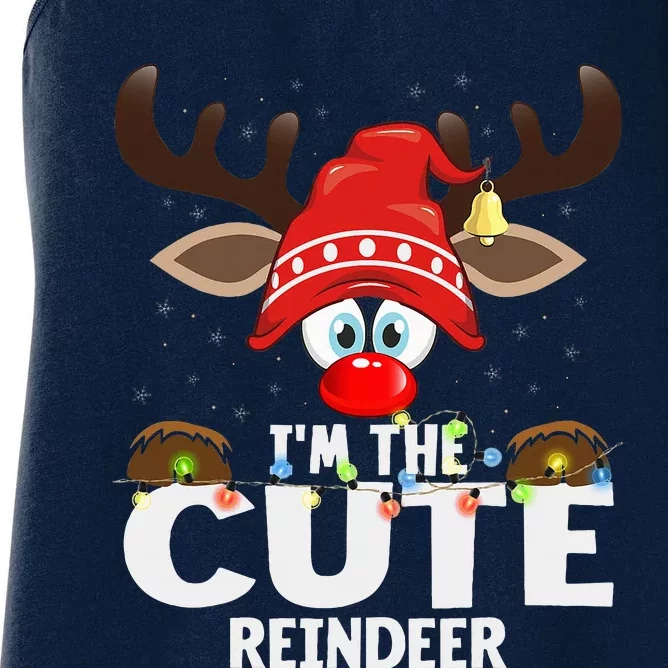 Christmas Matching IM The Cute Reindeer Women's Racerback Tank