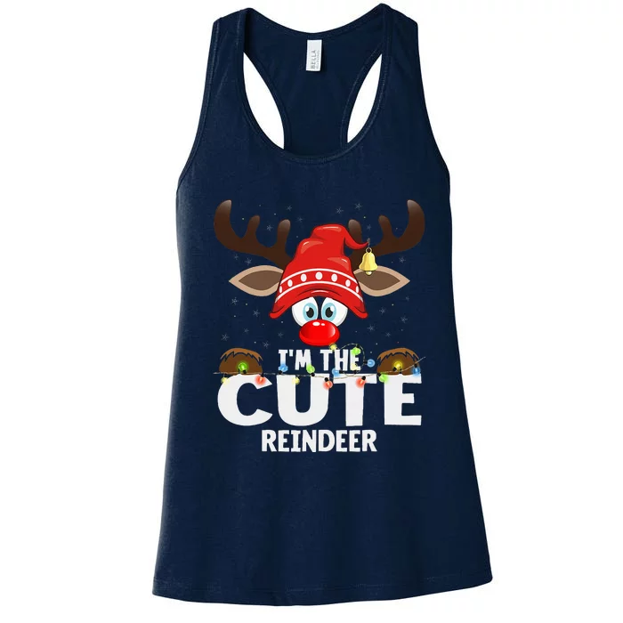 Christmas Matching IM The Cute Reindeer Women's Racerback Tank