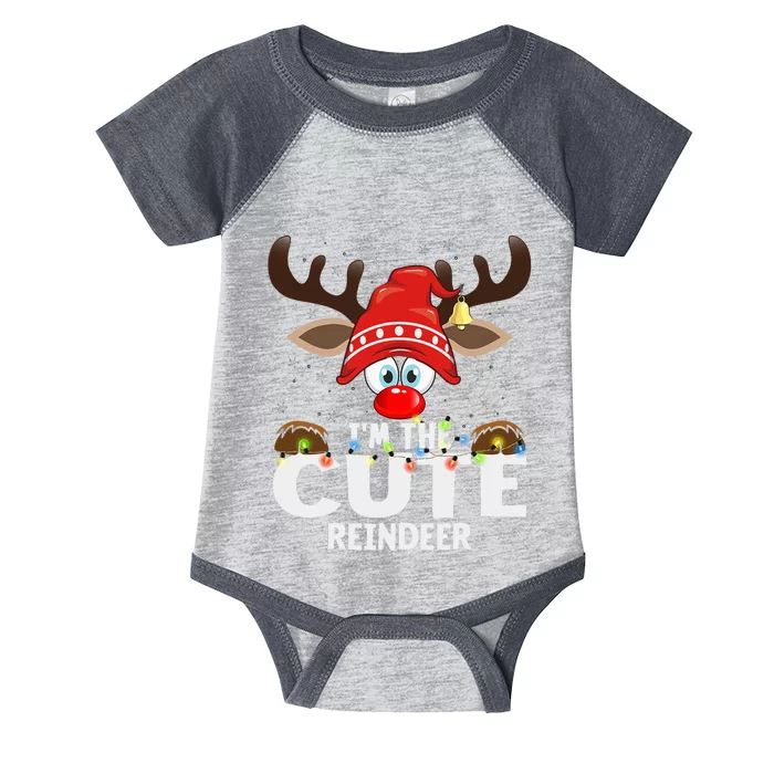 Christmas Matching IM The Cute Reindeer Infant Baby Jersey Bodysuit