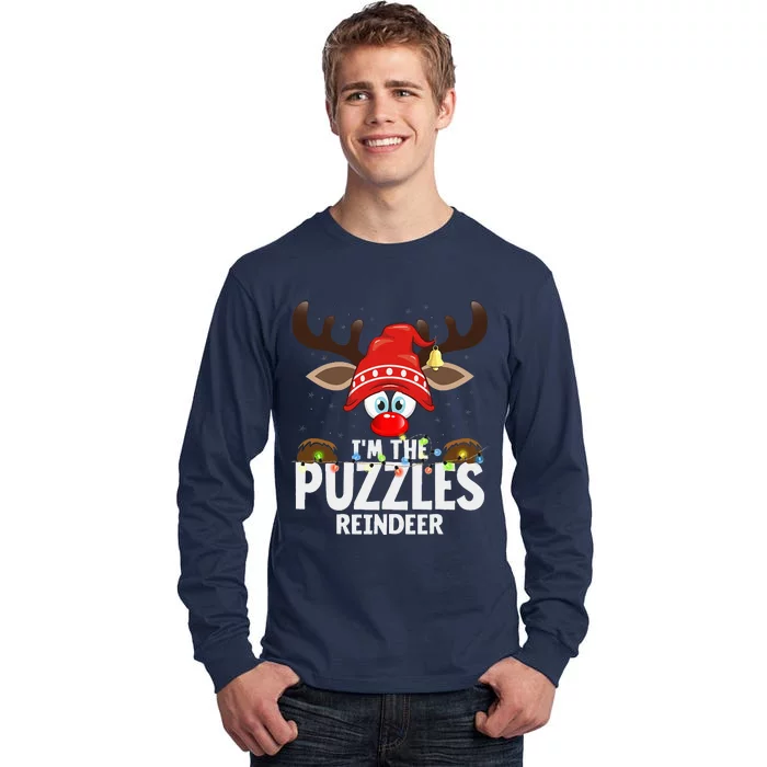 Christmas Matching IM The Puzzles Reindeer Tall Long Sleeve T-Shirt