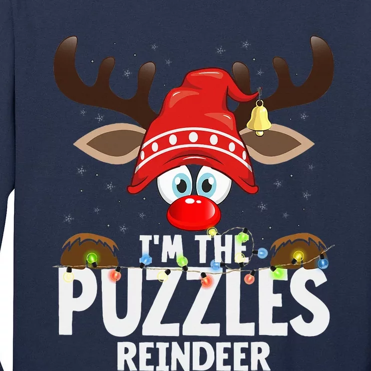 Christmas Matching IM The Puzzles Reindeer Tall Long Sleeve T-Shirt