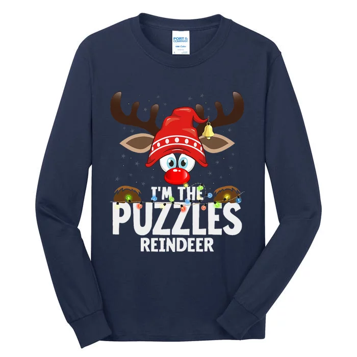 Christmas Matching IM The Puzzles Reindeer Tall Long Sleeve T-Shirt