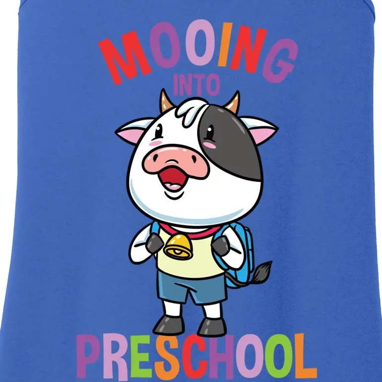 Cow Mooing Into Preschool Cute Gift Ladies Essential Tank