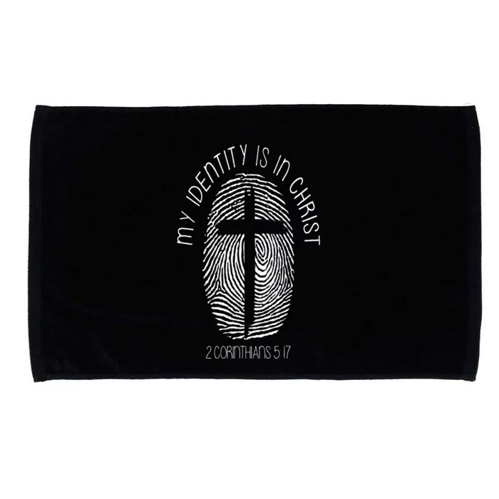 Christian My Identity Is In Jesus Christ Bible Verse Faith Microfiber Hand Towel