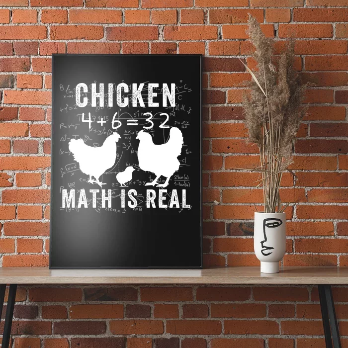 Chicken Math Is Real Chicken Lover Funny Chicken Math Meme Chicken Whisperer Poster