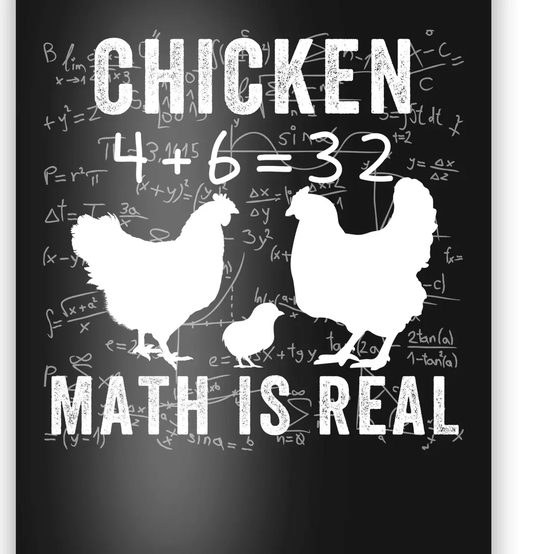 Chicken Math Is Real Chicken Lover Funny Chicken Math Meme Chicken Whisperer Poster