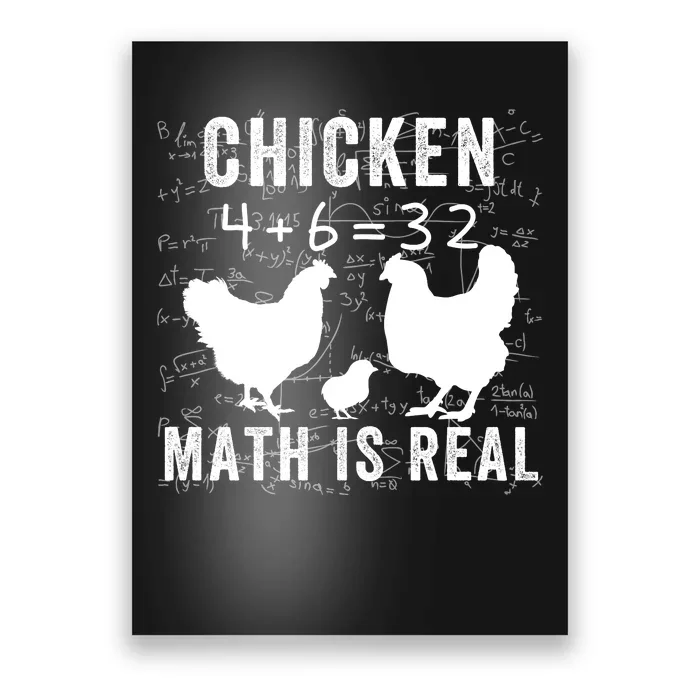 Chicken Math Is Real Chicken Lover Funny Chicken Math Meme Chicken Whisperer Poster