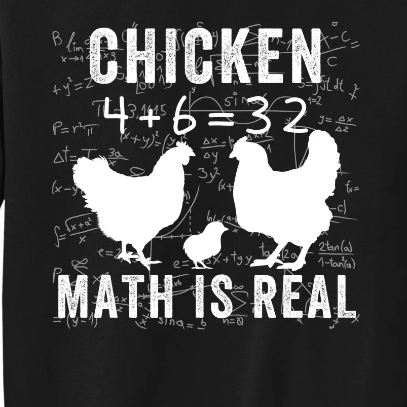 Chicken Math Is Real Chicken Lover Funny Chicken Math Meme Chicken Whisperer Tall Sweatshirt