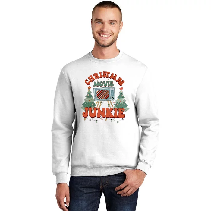 Christmas Movie Junkie Retro Christmas Tree Chrismas Sweatshirt