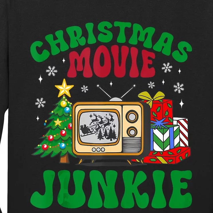 Christmas Movie Junkie Xmas Family Merry Christmas Tank Top Tall Long Sleeve T-Shirt