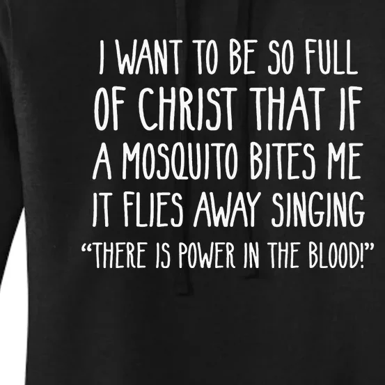 Christian Mosquito Joke Funny Deluxe Women's Pullover Hoodie