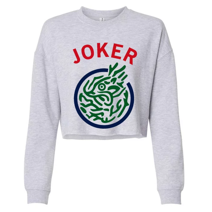 Chinese Mah Jong Joker Tile Mahjong Costume Cropped Pullover Crew