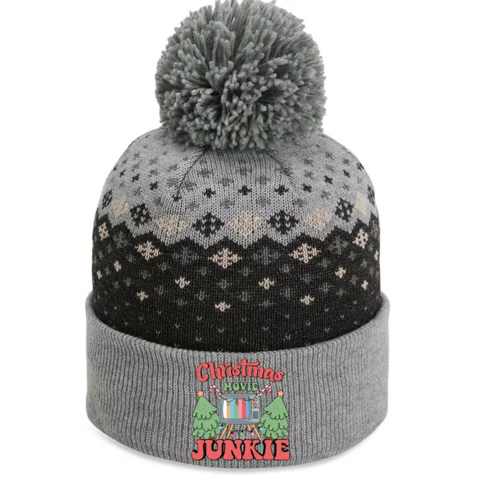 Christmas Movie Junkie The Baniff Cuffed Pom Beanie