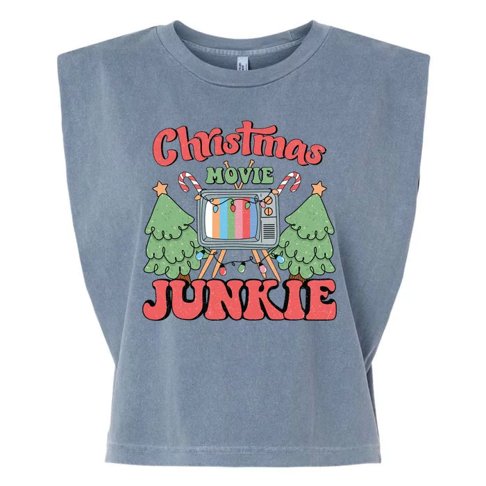 Christmas Movie Junkie Garment-Dyed Women's Muscle Tee