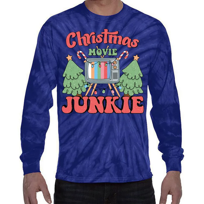 Christmas Movie Junkie Tie-Dye Long Sleeve Shirt