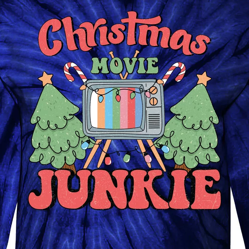 Christmas Movie Junkie Tie-Dye Long Sleeve Shirt