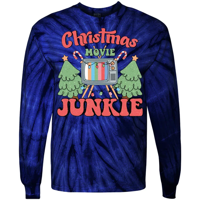 Christmas Movie Junkie Tie-Dye Long Sleeve Shirt