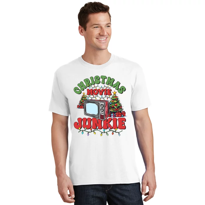 Christmas Movie Junkie Xmas Holiday Season T-Shirt