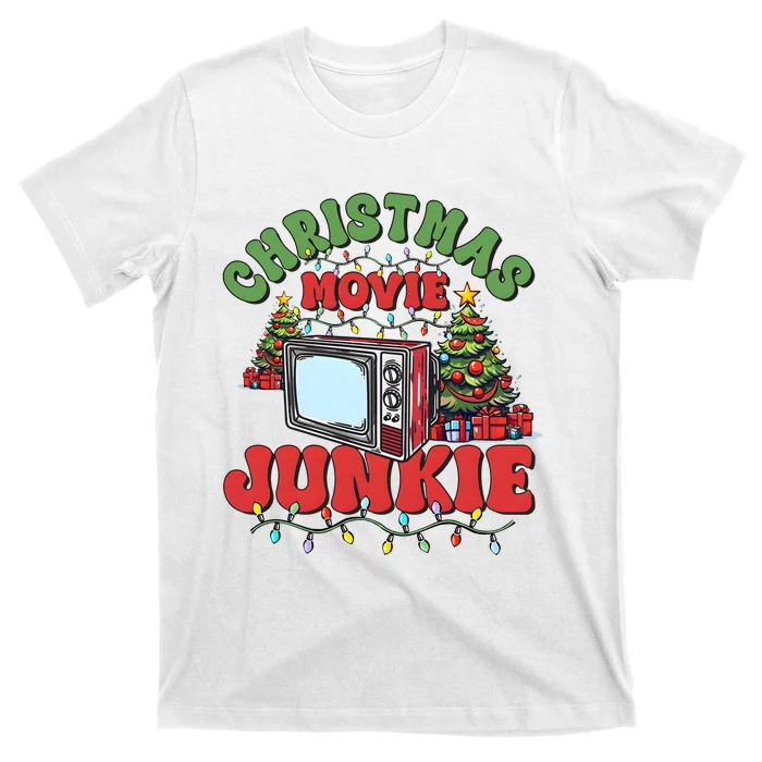 Christmas Movie Junkie Xmas Holiday Season T-Shirt