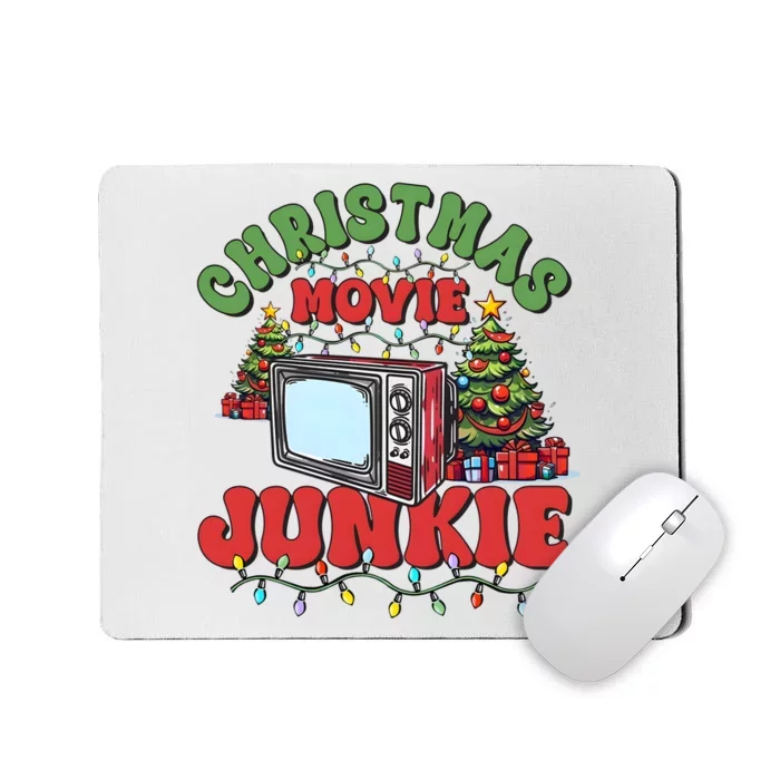 Christmas Movie Junkie Xmas Holiday Season Mousepad