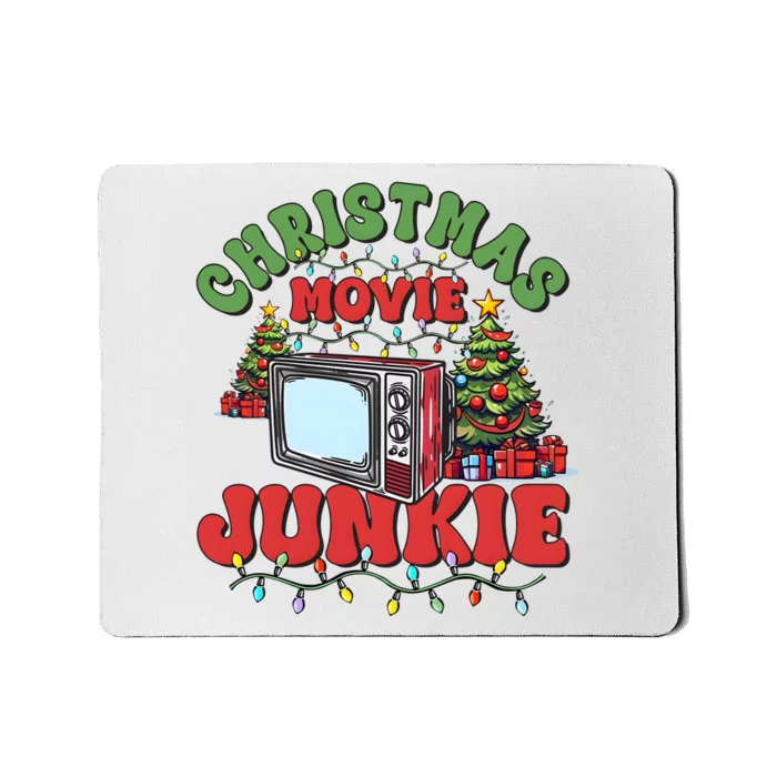 Christmas Movie Junkie Xmas Holiday Season Mousepad