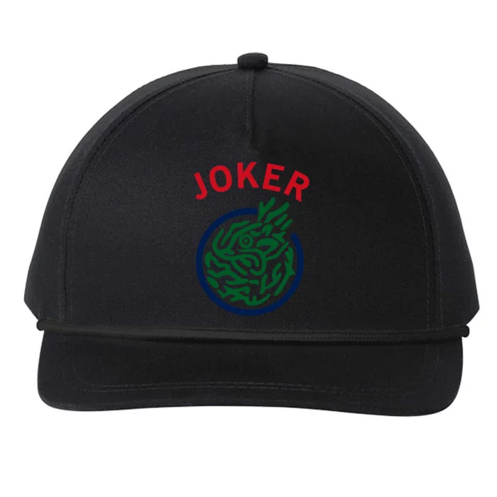 Chinese Mah Jong Joker Tile Mahjong Costume Snapback Five-Panel Rope Hat