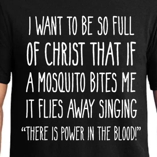 Christian Mosquito Joke Funny Deluxe Pajama Set