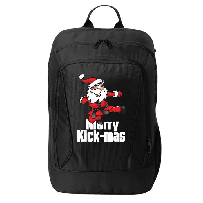 Christmas Merry Kickmas Santa Claus Karate City Backpack