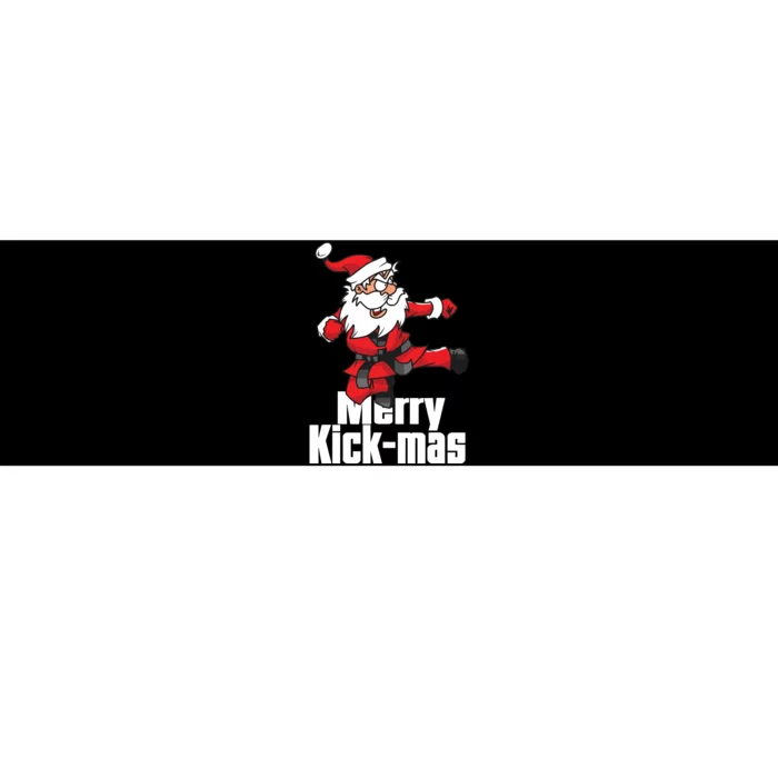 Christmas Merry Kickmas Santa Claus Karate Bumper Sticker