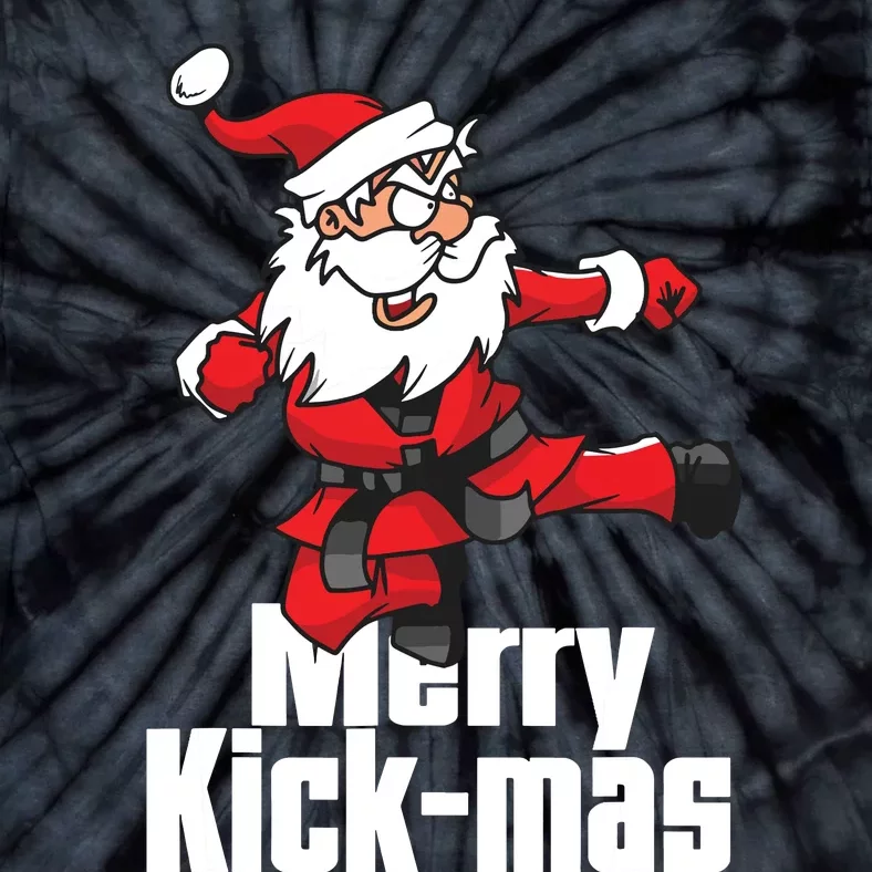 Christmas Merry Kickmas Santa Claus Karate Tie-Dye T-Shirt