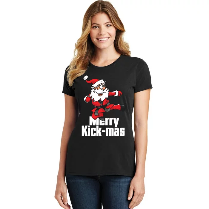 Christmas Merry Kickmas Santa Claus Karate Women's T-Shirt