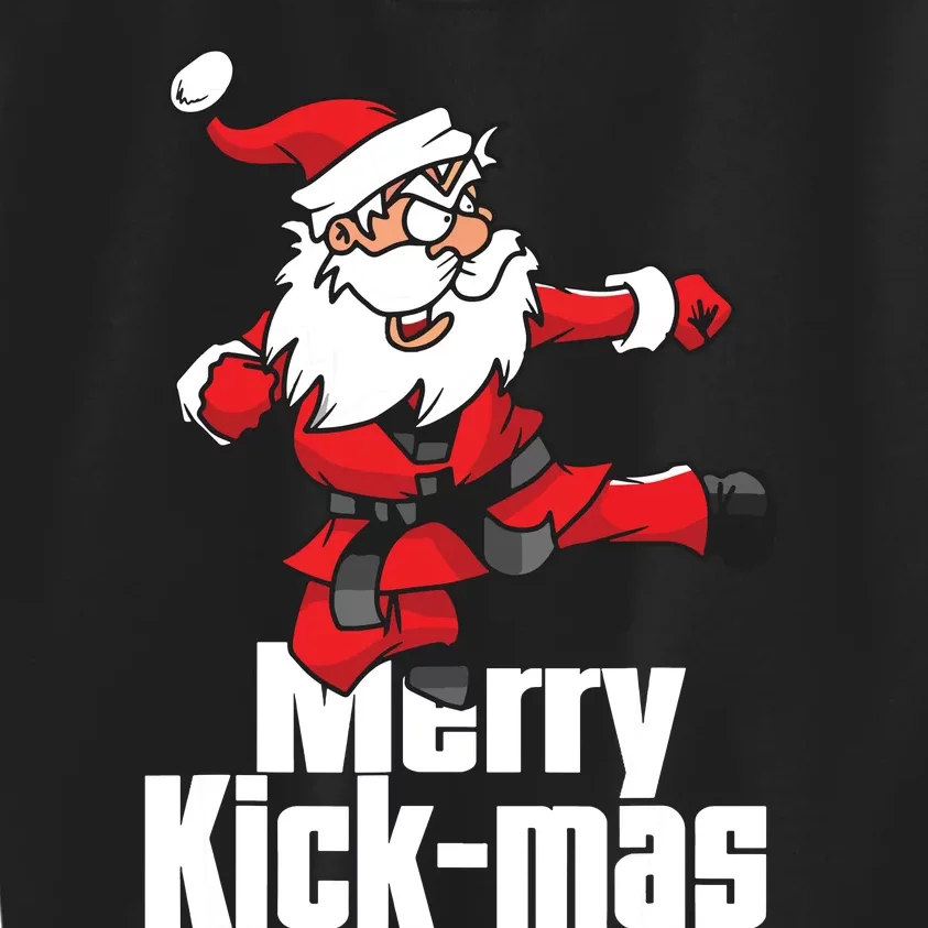 Christmas Merry Kickmas Santa Claus Karate Kids Sweatshirt