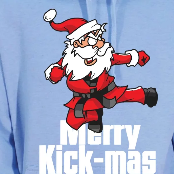 Christmas Merry Kickmas Santa Claus Karate Unisex Surf Hoodie