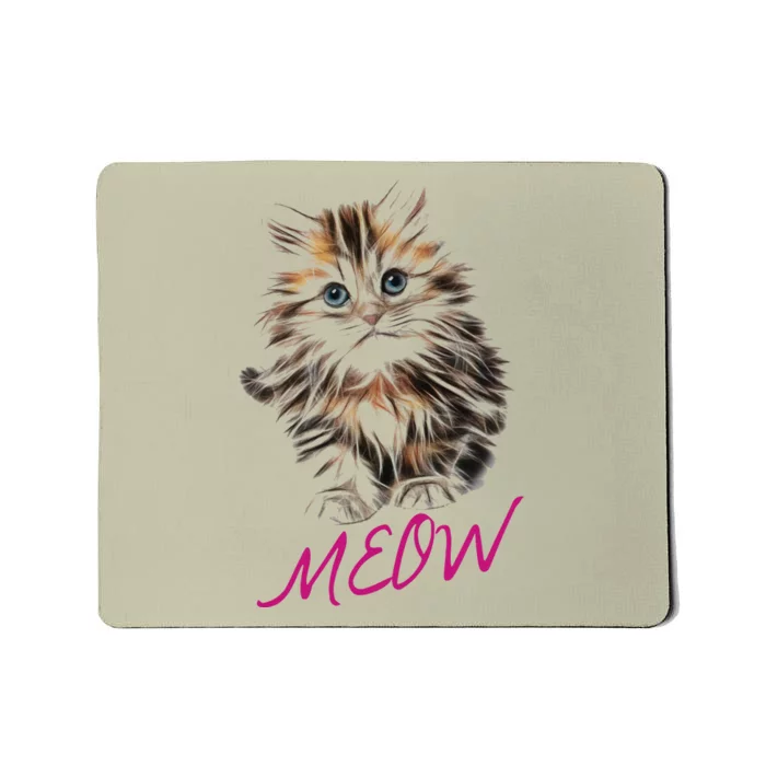 Cat Meow Kitty Funny Cats Mom And Cat Dad Gift Mousepad