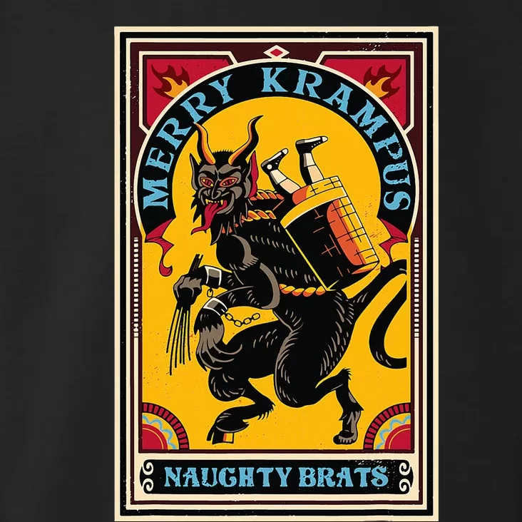 Christmas Merry Krampus Naughty Brats Circus Poster Style Toddler Hoodie