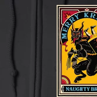 Christmas Merry Krampus Naughty Brats Circus Poster Style Full Zip Hoodie