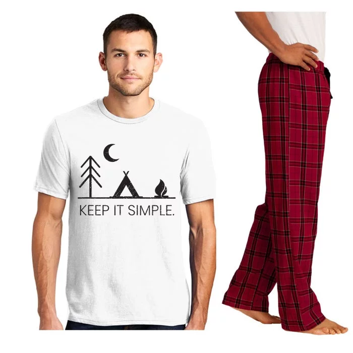 Camping Minimalist Keep It Simple Outdoor Gift Pajama Set