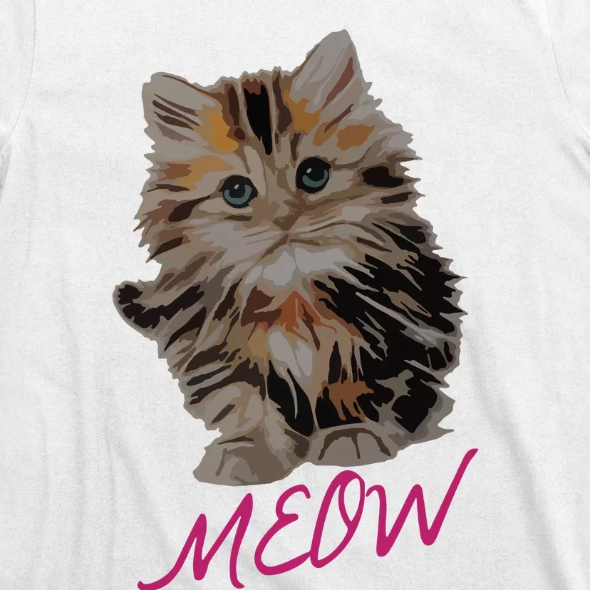 Cat Meow Kitty Funny Cats Mom And Cat Dad Gift T-Shirt