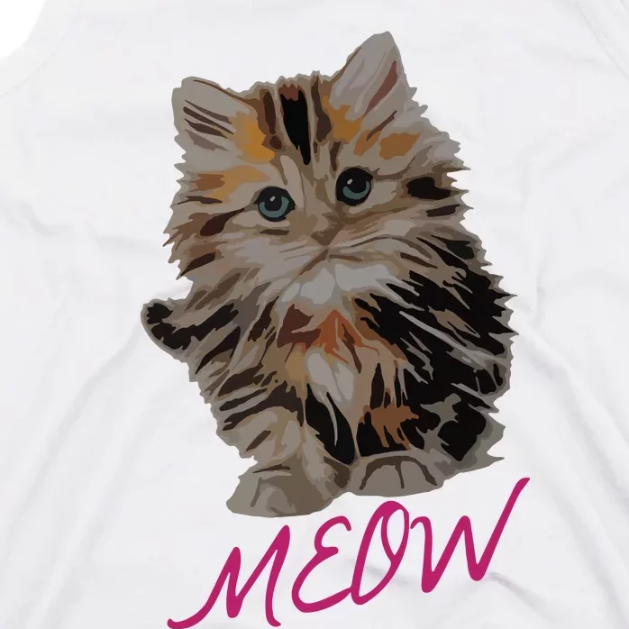 Cat Meow Kitty Funny Cats Mom And Cat Dad Gift Tank Top