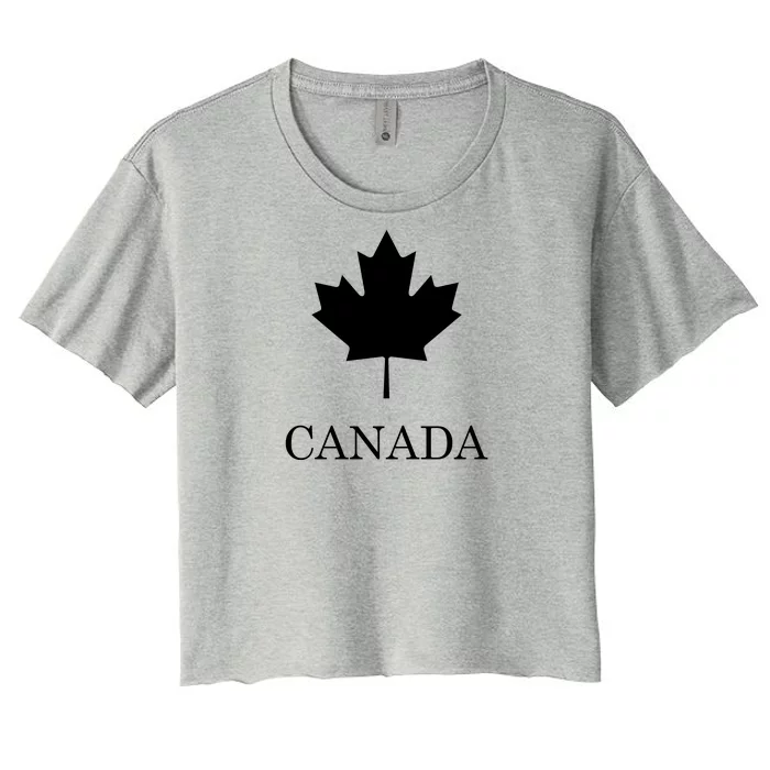 Canada Maple Leaf Canadian Flag Women's Crop Top Tee