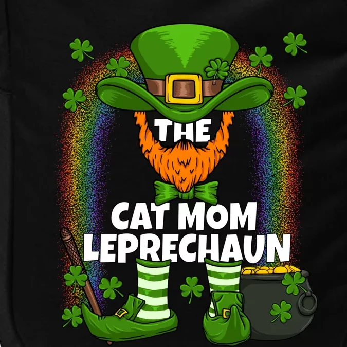 Cat Mom Leprechaun Family Matching St Patricks Day Party Gift Impact Tech Backpack