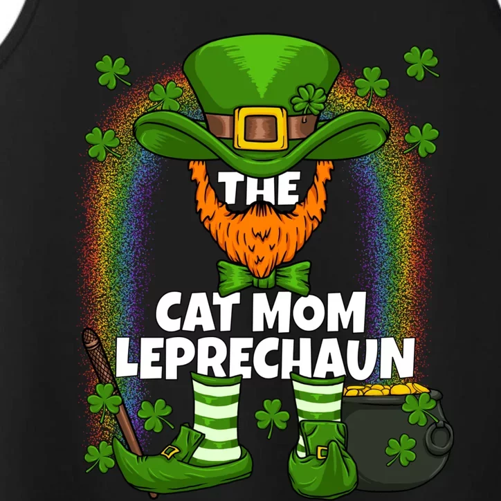 Cat Mom Leprechaun Family Matching St Patricks Day Party Gift Performance Tank