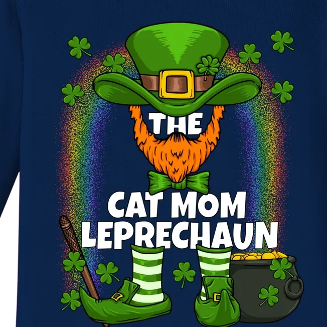 Cat Mom Leprechaun Family Matching St Patricks Day Party Gift Baby Long Sleeve Bodysuit