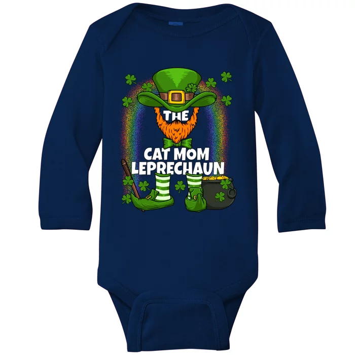 Cat Mom Leprechaun Family Matching St Patricks Day Party Gift Baby Long Sleeve Bodysuit